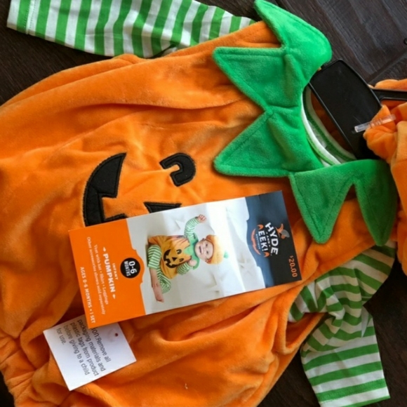NWT Hyde & Eek Boutique Pumpkin Halloween Costume Baby Jack-o-lantern New Cute - Picture 4 of 4